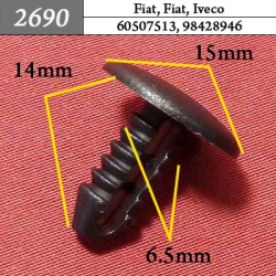 2690 Автокрепеж для Alfa Romeo, Fiat, Lancia, Iveco