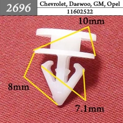 2696 Автокрепеж для GM, Chrysler, Dodge, Jeep