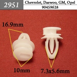 2951 Автокрепеж для GM, Chrysler, Dodge, Jeep