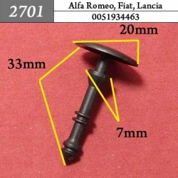 2701 Автокрепеж для Alfa Romeo, Fiat, Lancia