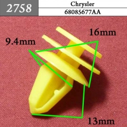 2758 Автокрепеж для GM, Chrysler, Dodge, Jeep