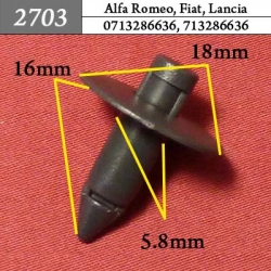 2703 Автокрепеж для Alfa Romeo, Fiat, Lancia 2703 Автокрепеж для Alfa Romeo, Fiat, Lancia