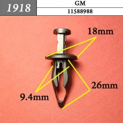1918 Автокрепеж для GM, Chrysler, Dodge, Jeep