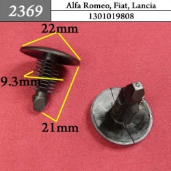 2369 Автокрепеж для Alfa Romeo, Fiat, Lancia, Citroen, Peugeot