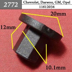 2772 Клипса под саморез GM, Chrysler, Dodge, Jeep
