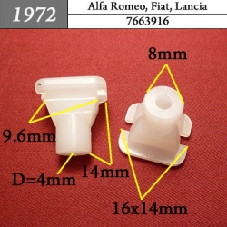 1972 Клипса под саморез Alfa Romeo, Fiat, Lancia