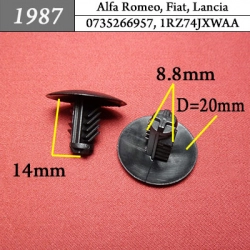 1987 Автокрепеж для Alfa Romeo, Fiat, Lancia 1987 Автокрепеж для Alfa Romeo, Fiat, Lancia