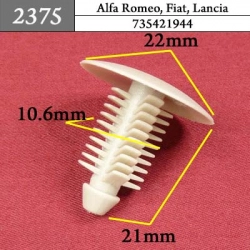 2375 Автокрепеж для Alfa Romeo, Fiat, Lancia 2375 Автокрепеж для Alfa Romeo, Fiat, Lancia