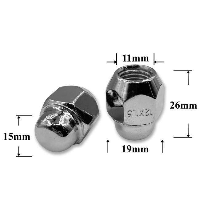 Гайка колеса М12х1,5х27 кл.19, конус, СН, H-1207S-19H Гайка колеса М12х1,5х27 кл.19, конус, СН, H-1207S-19H