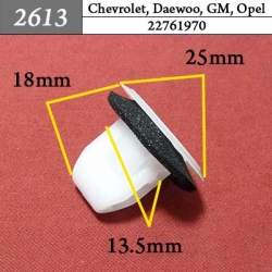 2613 Клипса под саморез GM, Chrysler, Dodge, Jeep