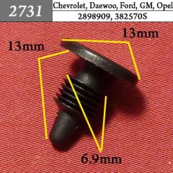 2731 Автокрепеж для Ford, GM, Chrysler, Dodge, Jeep