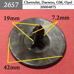2657 Автокрепеж для GM, Chrysler, Dodge, Jeep