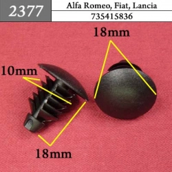 2377 Автокрепеж для Alfa Romeo, Fiat, Lancia